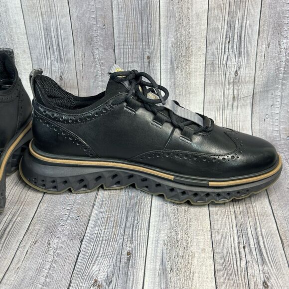 Cole Haan 5.ZEROGRAND Wingtip Oxford Shoes Men's 9W Black Pavement C36508 - Picture 9 of 12